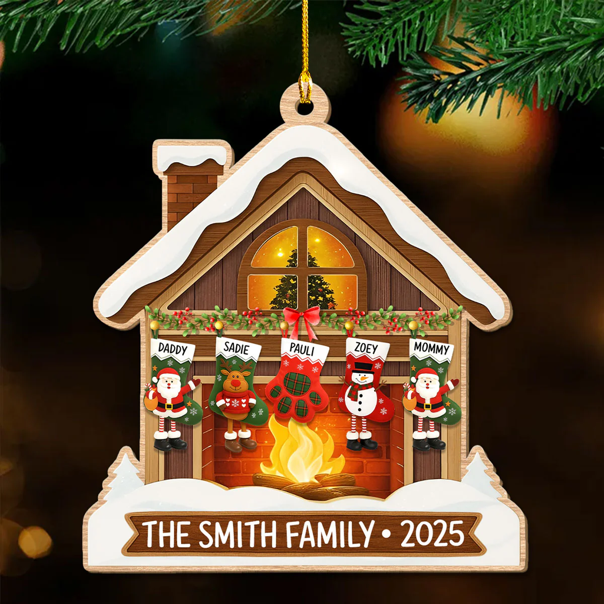 Our Winter Wonderland - Personalized Custom Wood Ornament - Image 3
