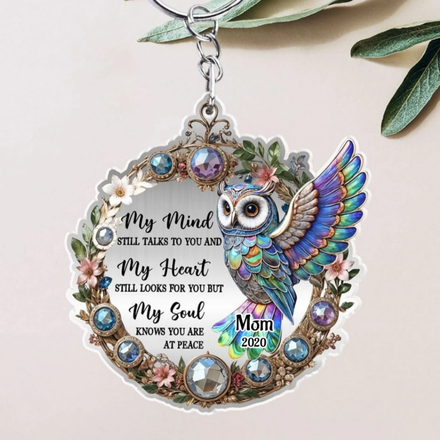 Owl My Mind My Heart My Soul - Personalized Custom Acrylic Keychain - Image 6