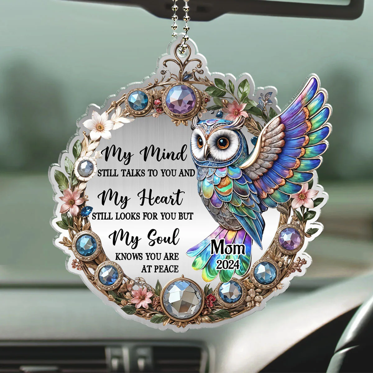 Owl My Mind My Heart My Soul - Personalized Custom Car Ornament - Image 4