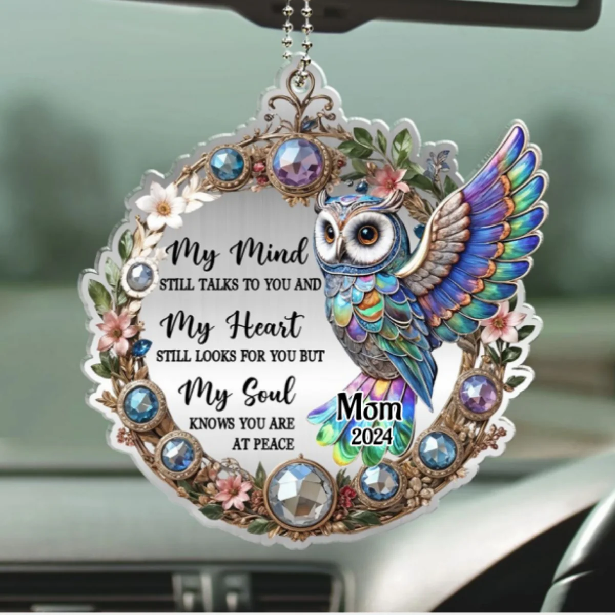 Owl My Mind My Heart My Soul - Personalized Custom Car Ornament - Image 5
