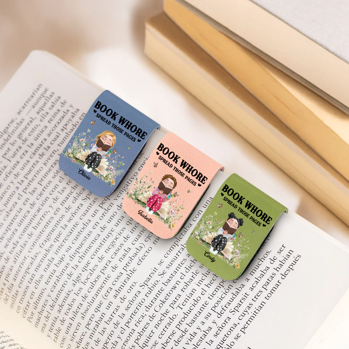 Pages Beg To Be Spread - Personalized Custom Leather Bookmark - Image 4