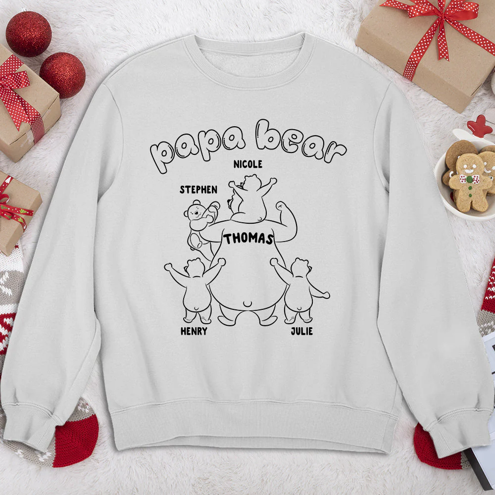 Papa Bear - Personalized Custom Shirt - Image 5