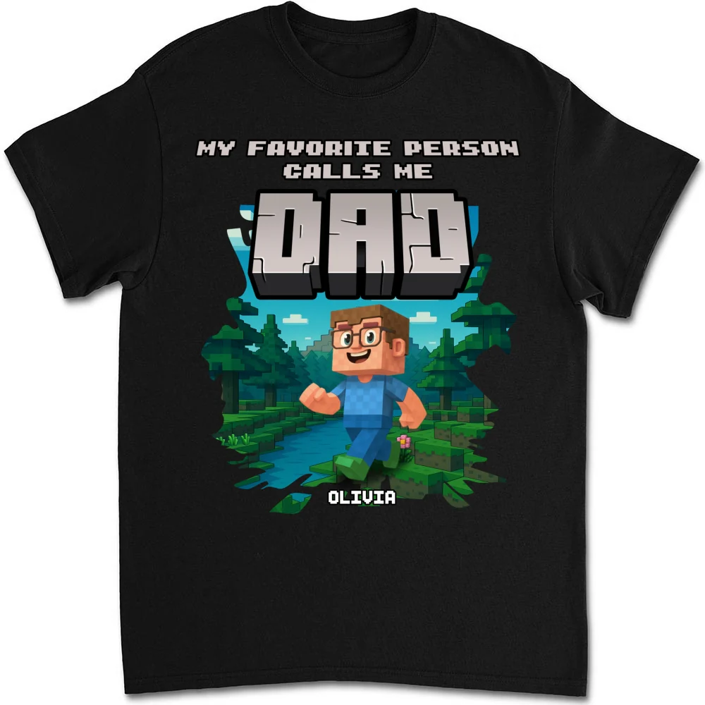 Papa Favorite People - Personalized Custom Shirt - Image 10