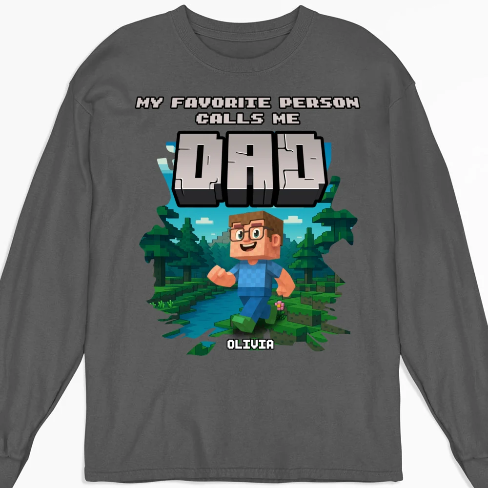Papa Favorite People - Personalized Custom Shirt - Image 15