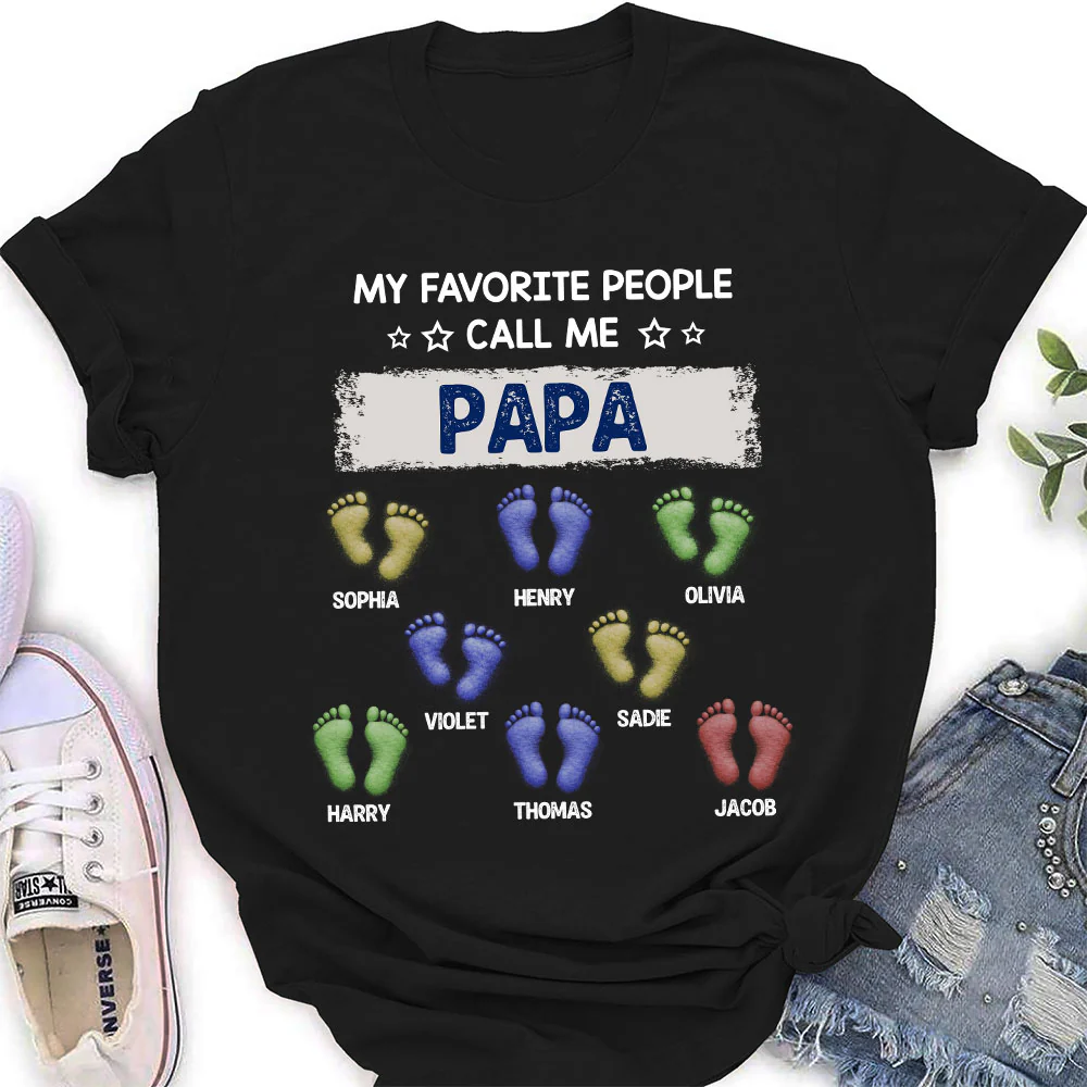 Papa Nana Belongs To - Personalized Custom Shirt - Image 3