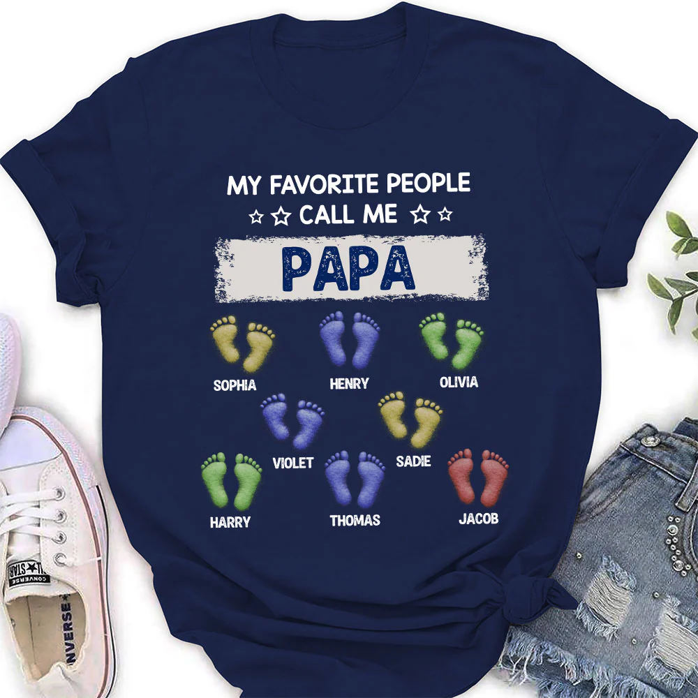 Papa Nana Belongs To - Personalized Custom Shirt - Image 4