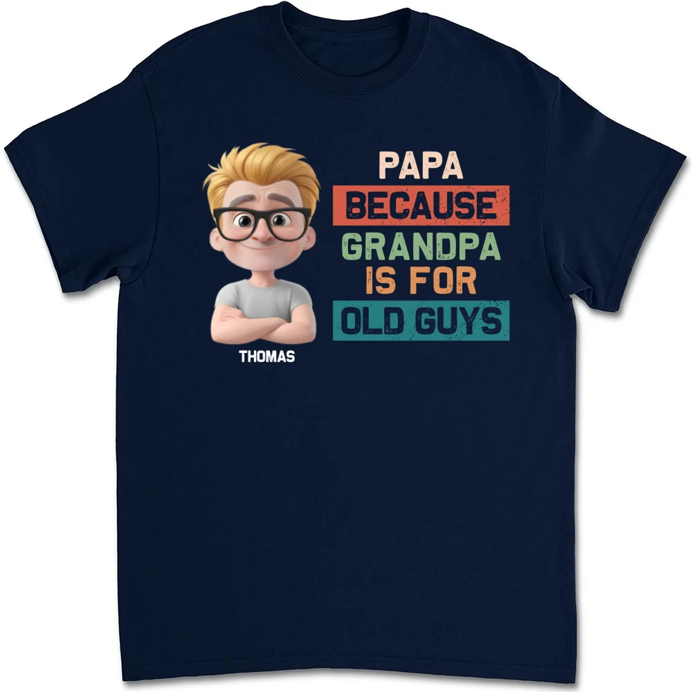 Papa Not Grandpa - Personalized Custom Shirt - Image 10