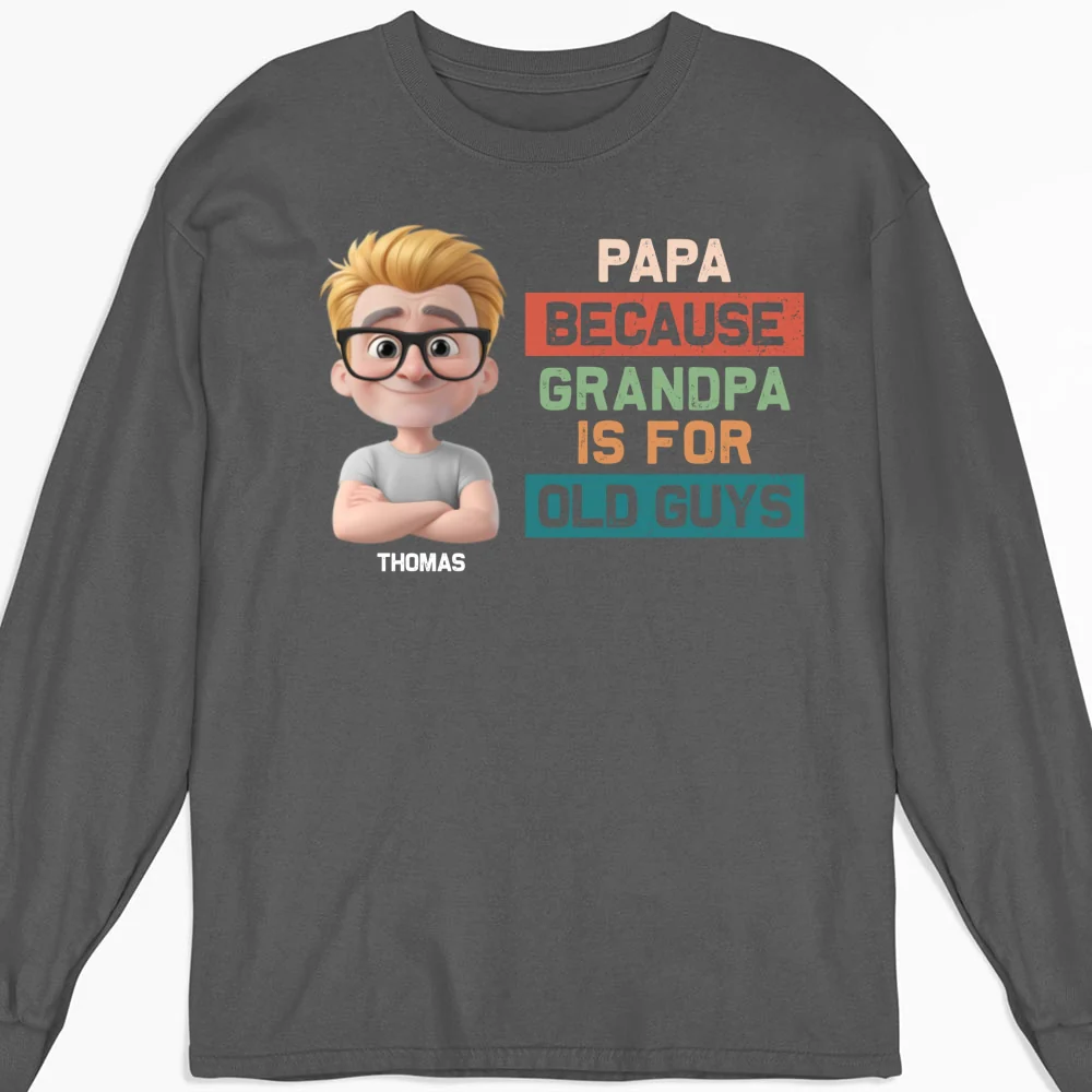 Papa Not Grandpa - Personalized Custom Shirt - Image 12