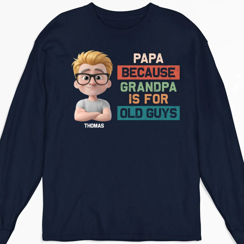 Papa Not Grandpa - Personalized Custom Shirt - Image 13