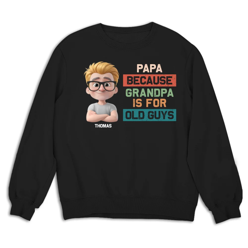 Papa Not Grandpa - Personalized Custom Shirt - Image 14