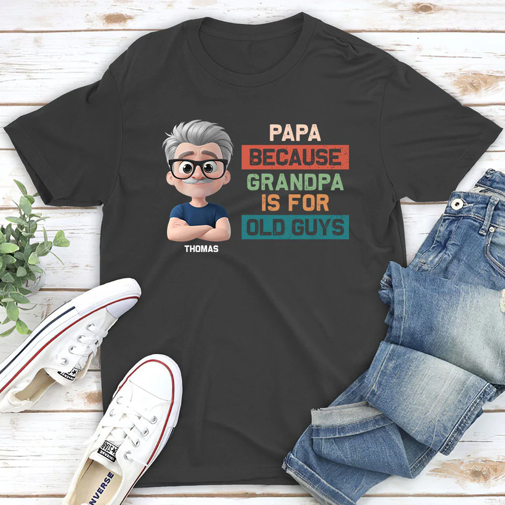 Papa Not Grandpa - Personalized Custom Shirt - Image 4