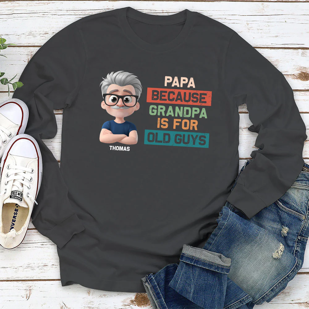 Papa Not Grandpa - Personalized Custom Shirt - Image 5