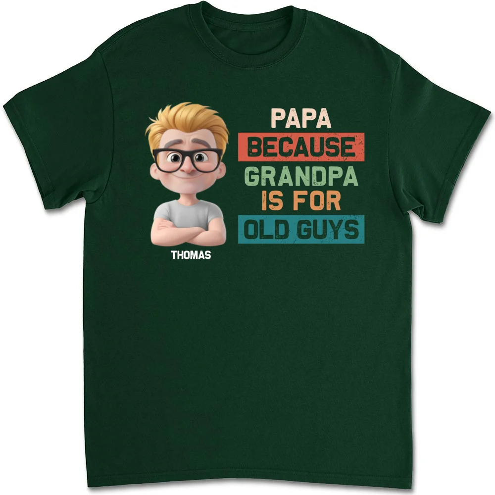 Papa Not Grandpa - Personalized Custom Shirt - Image 9