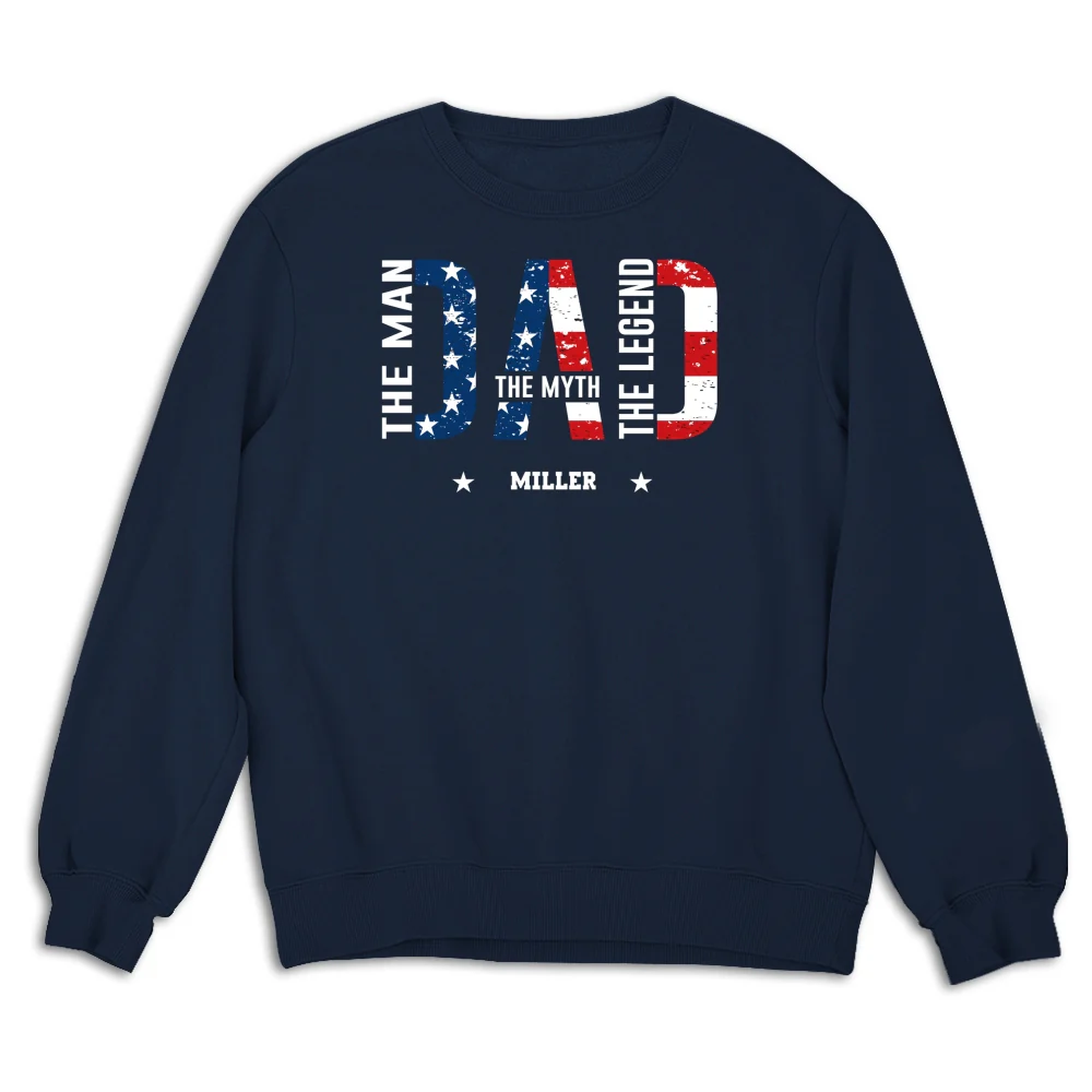Papa The Man The Myth - Personalized Custom Shirt - Image 15