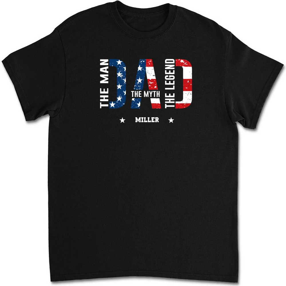 Papa The Man The Myth - Personalized Custom Shirt - Image 6