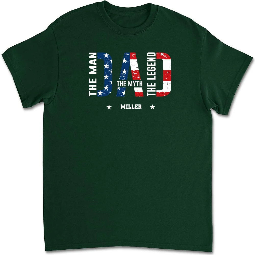 Papa The Man The Myth - Personalized Custom Shirt - Image 8