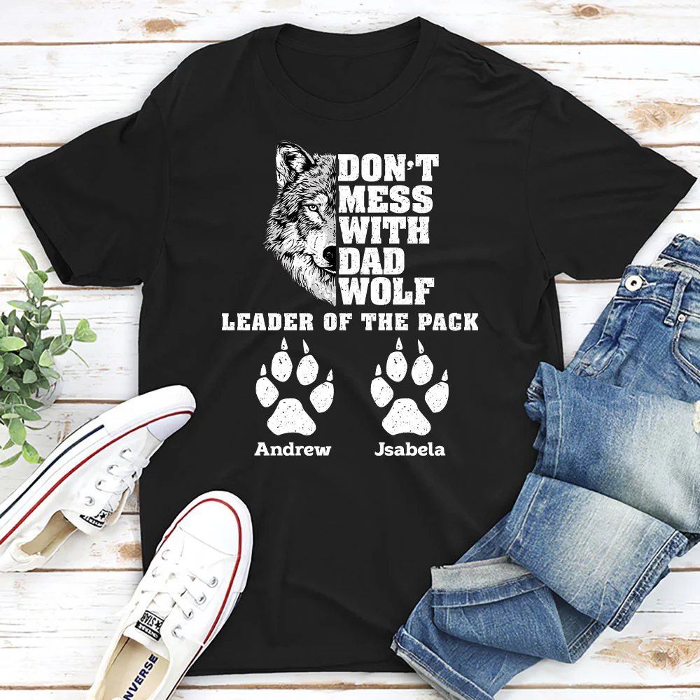 Papa Wolf - Personalized Custom Shirt - Image 3