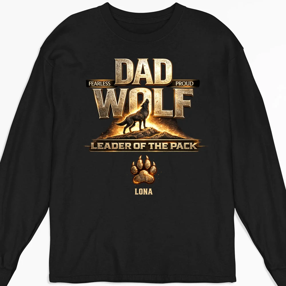 Papa Wolf Version 2 - Personalized Custom Shirt - Image 10