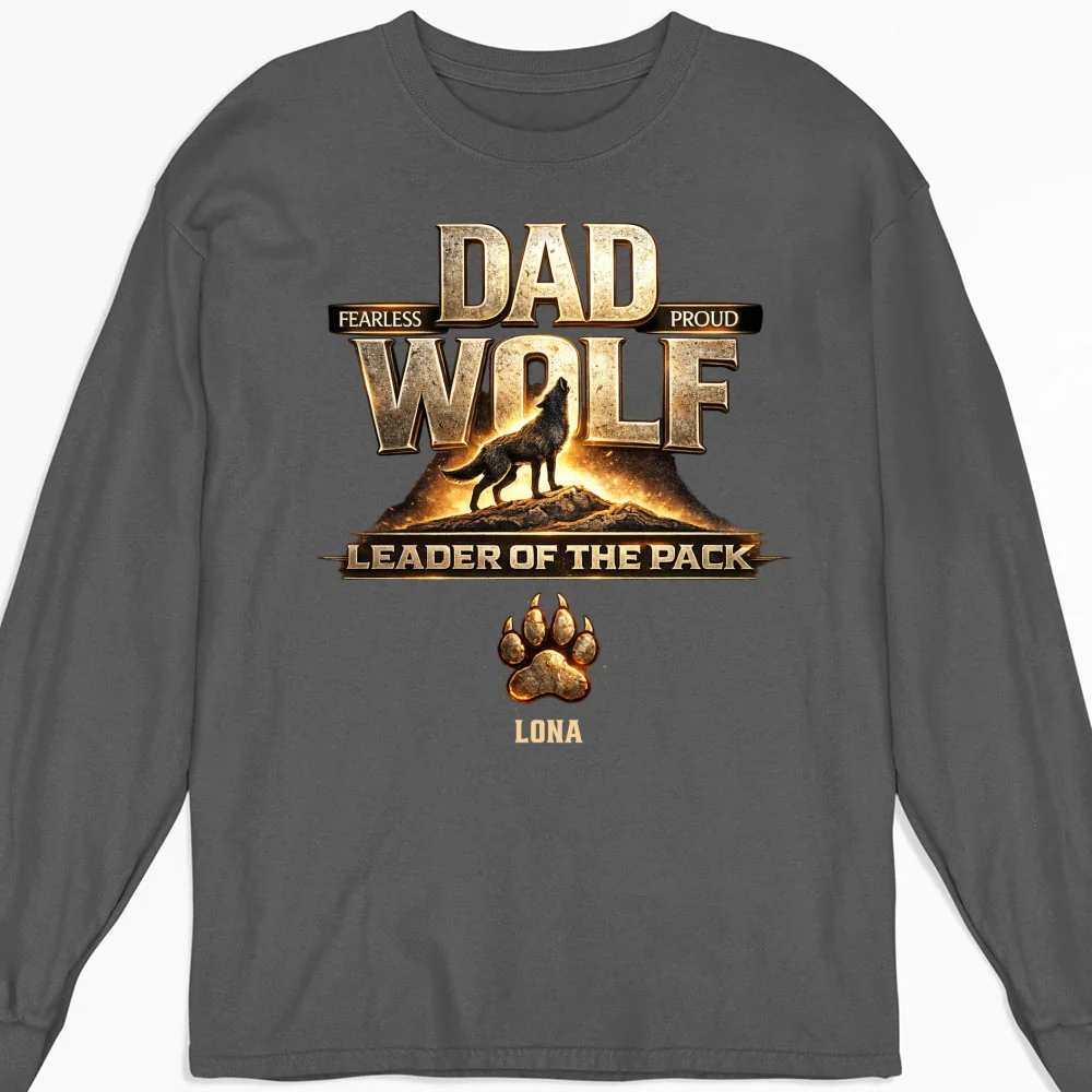 Papa Wolf Version 2 - Personalized Custom Shirt - Image 11