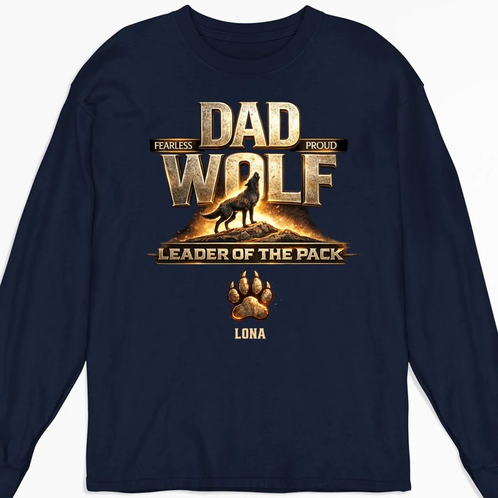 Papa Wolf Version 2 - Personalized Custom Shirt - Image 12