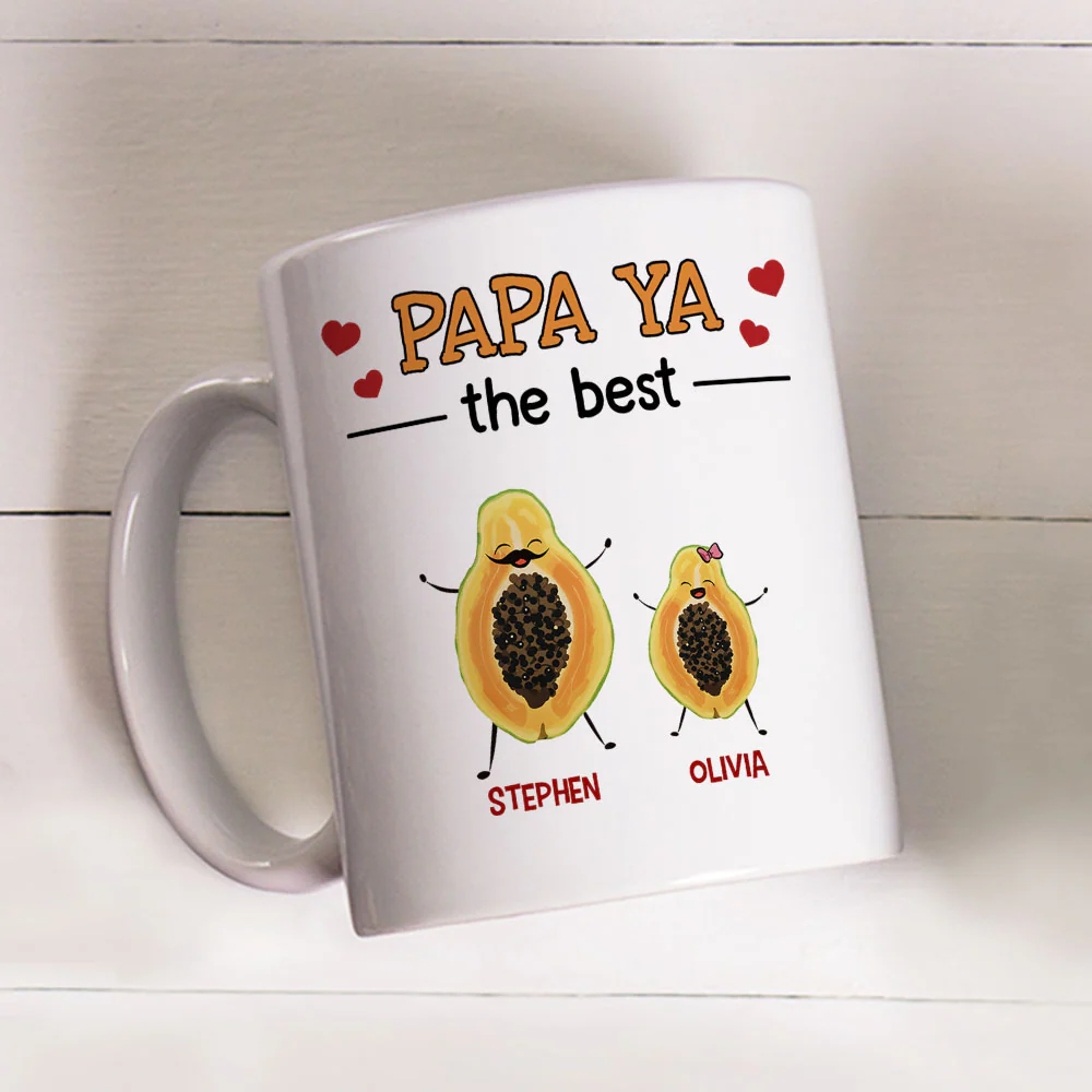 Papaya The Best - Personalized Custom Coffee Mug - Image 6