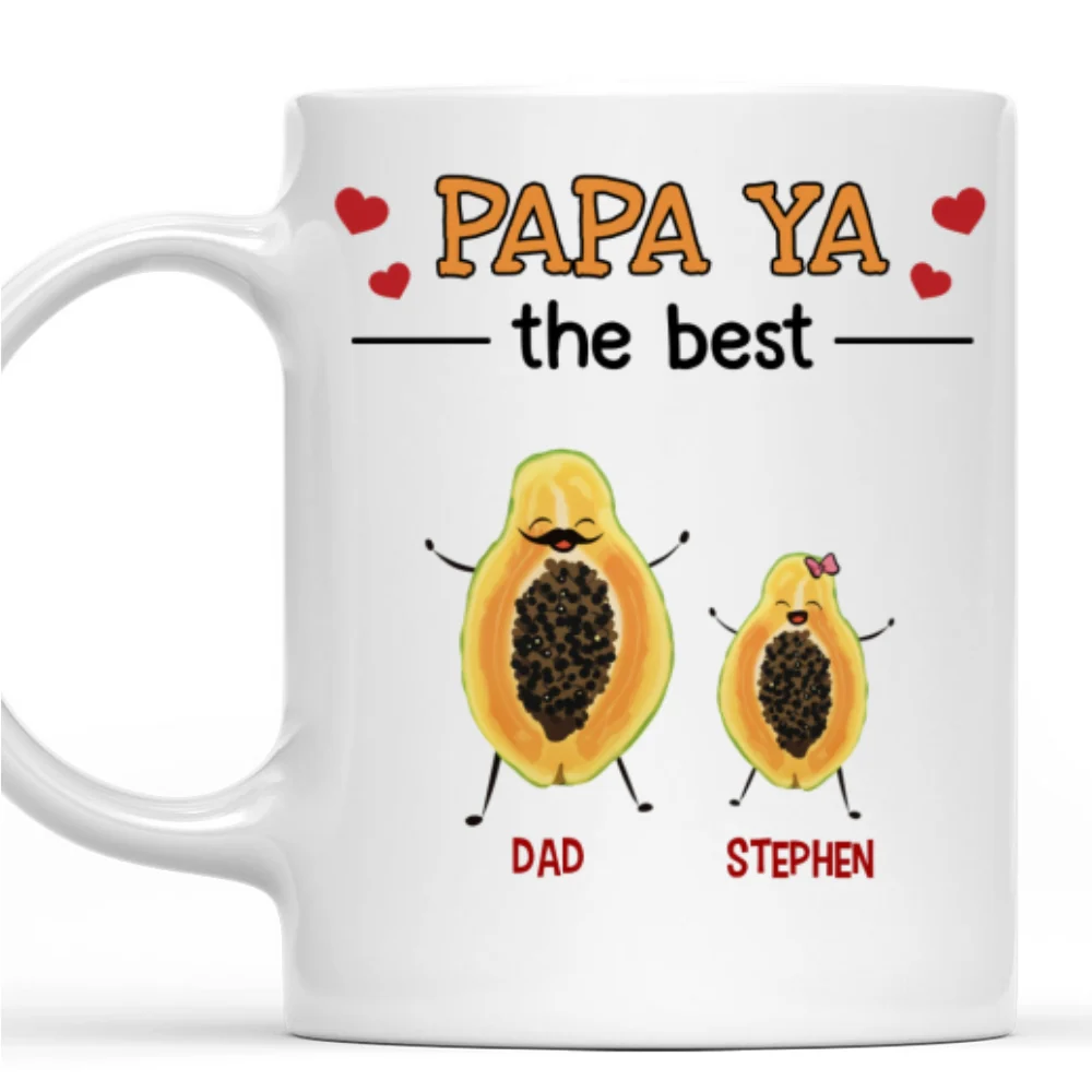 Papaya The Best - Personalized Custom Coffee Mug - Image 8