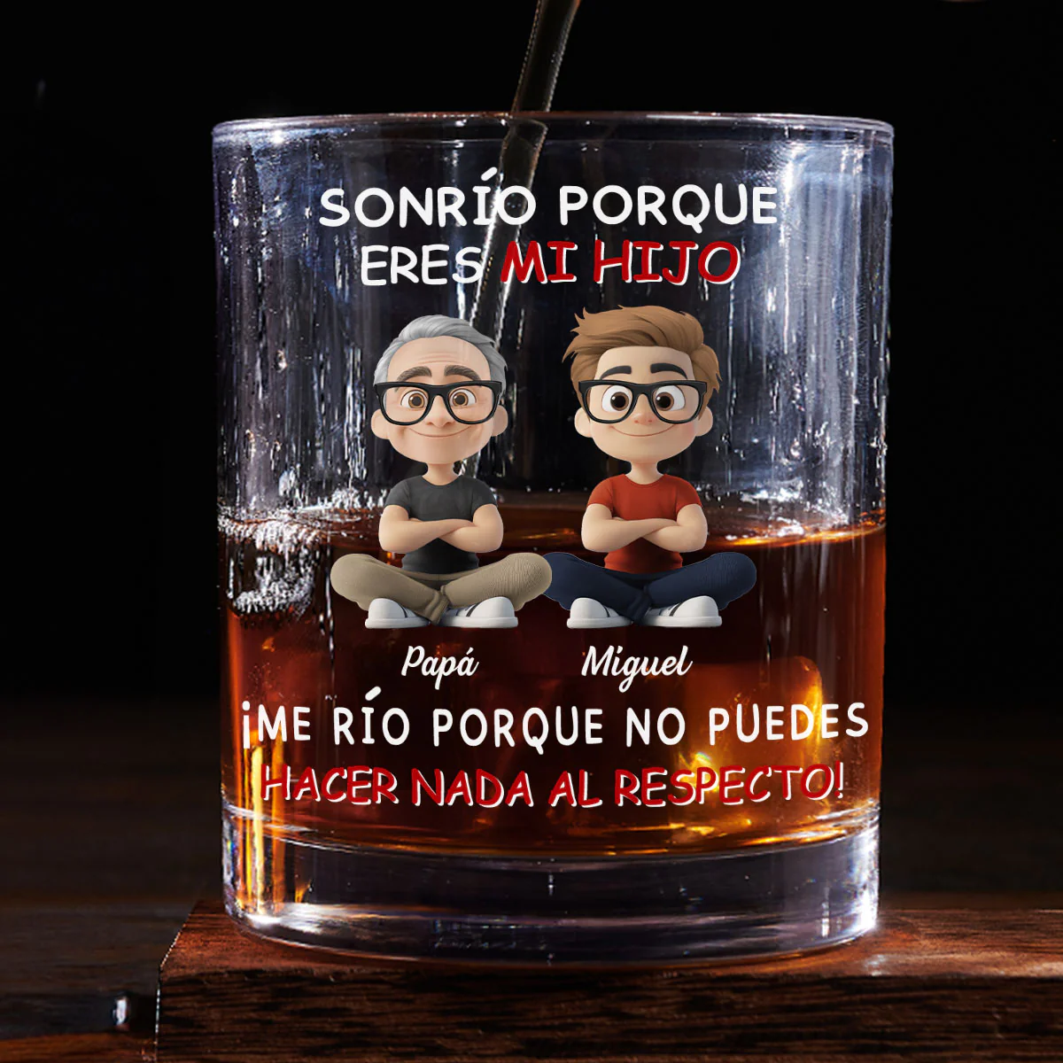 Para mi hijo – Vaso de whisky personalizado