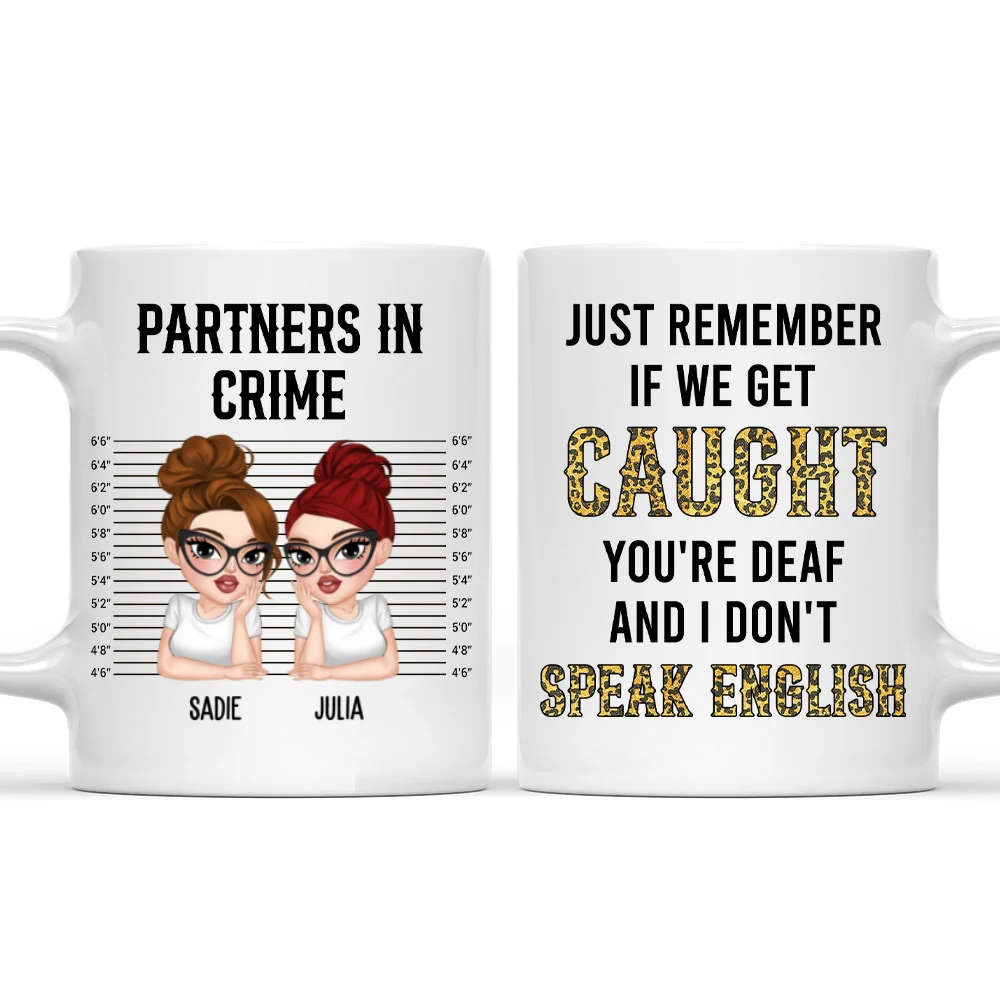 Partner In Crime Humor - Personalized Custom Coffee Mug - Image 6