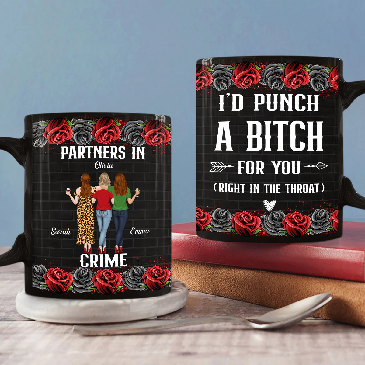 Partner In Crime - Personalized Custom Coffee Mug - Image 3