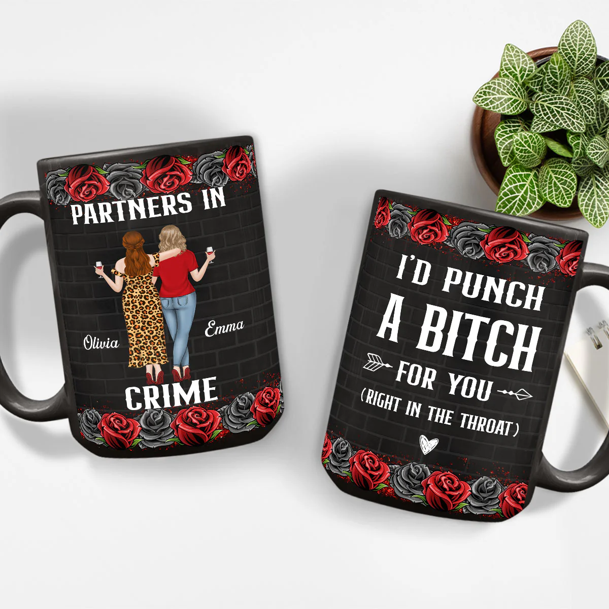 Partner In Crime - Personalized Custom Coffee Mug - Image 4