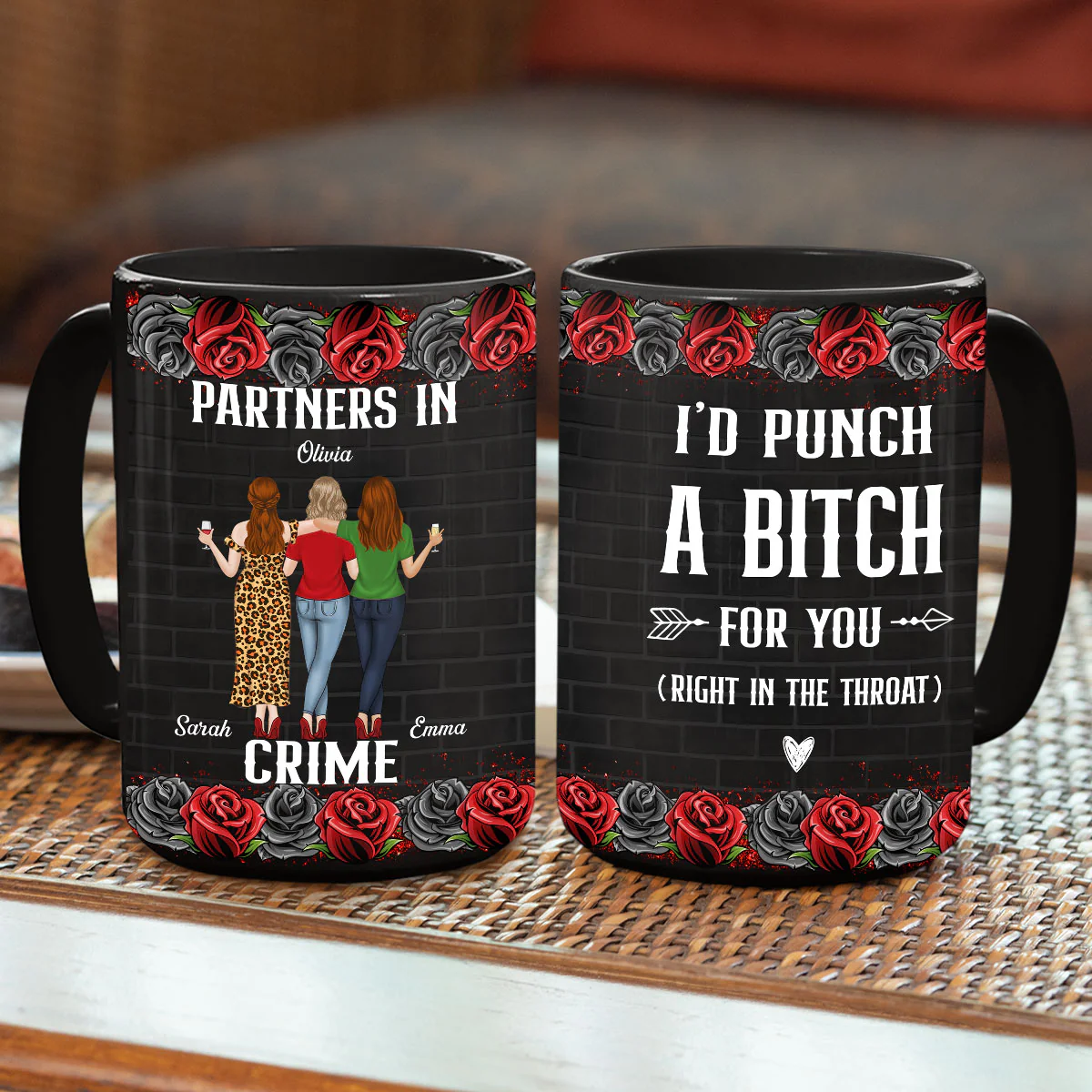 Partner In Crime - Personalized Custom Coffee Mug - Image 5