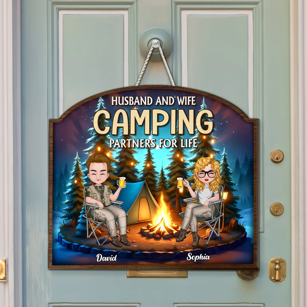 Partners For Life Camping - Personalized Custom Wood Sign - Image 2