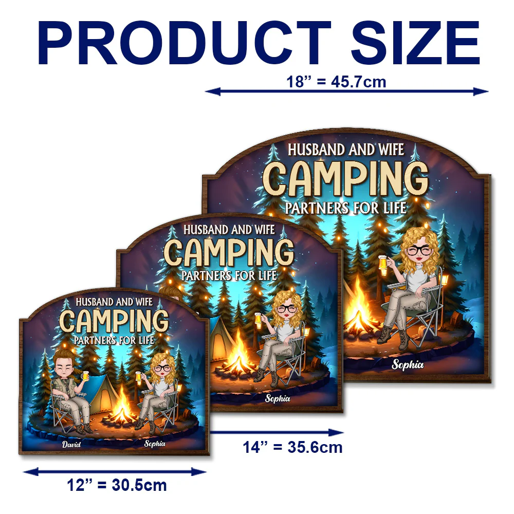 Partners For Life Camping - Personalized Custom Wood Sign - Image 4