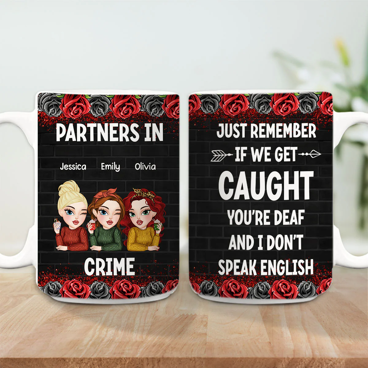 Partners In Crime  - Personalized Custom Coffee Mug - Image 5