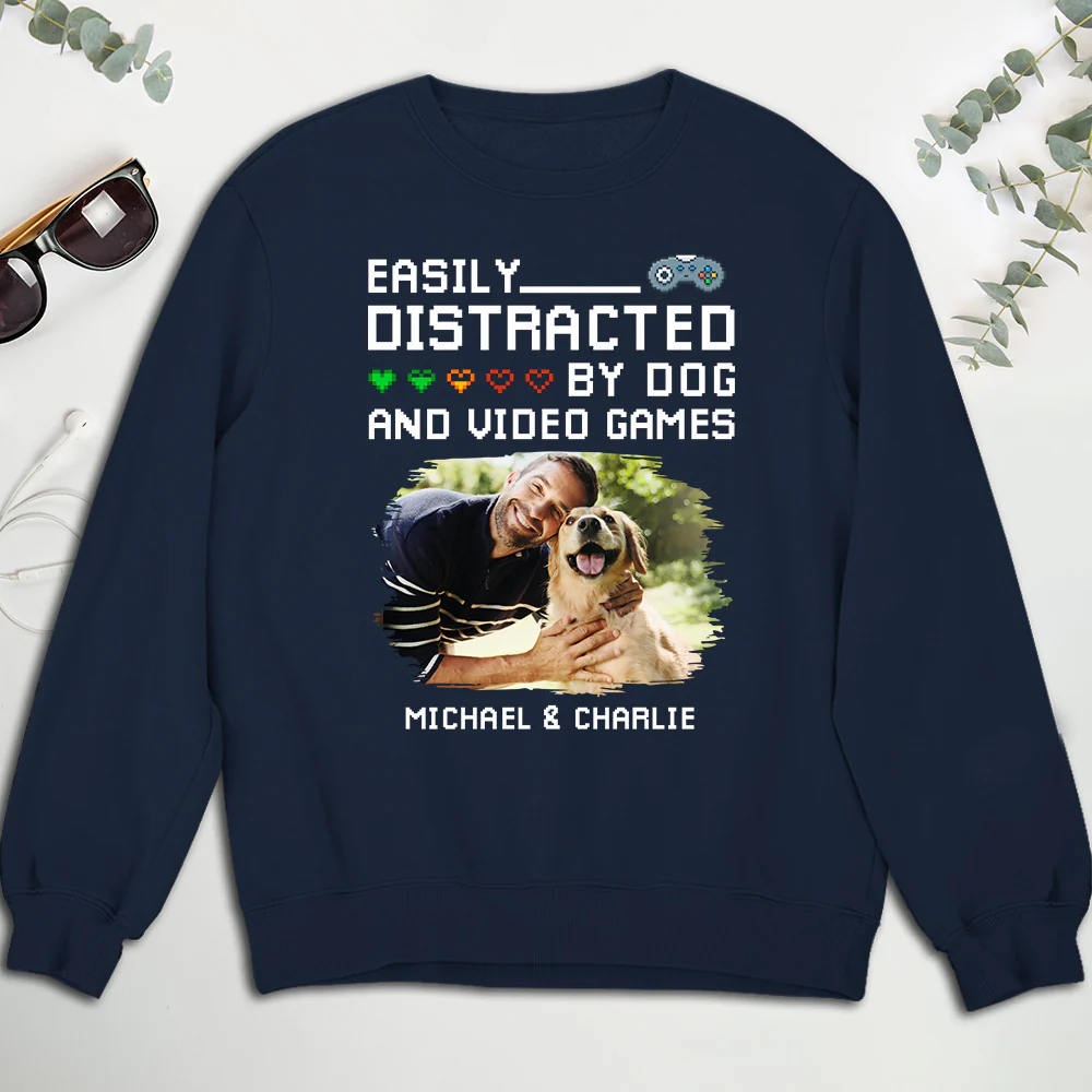 Pause Game Pet Dog Photo - Personalized Custom Shirt - Image 4