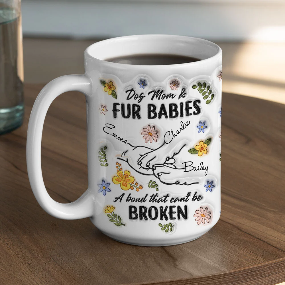 Paw In Hand - Personalized Custom 3D Inflated Effect Mug - Image 4