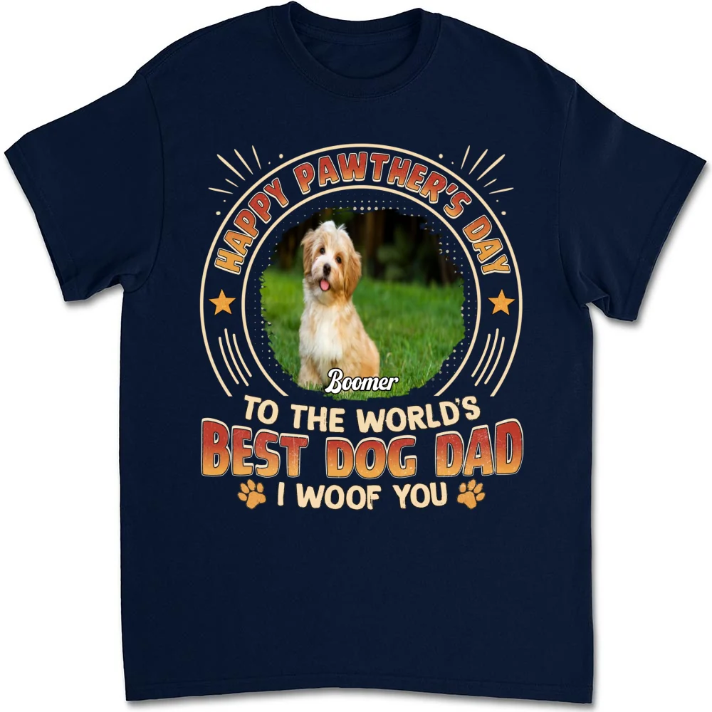 Pawther Day With Dog Dad Photo - Personalized Custom Shirt - Image 10
