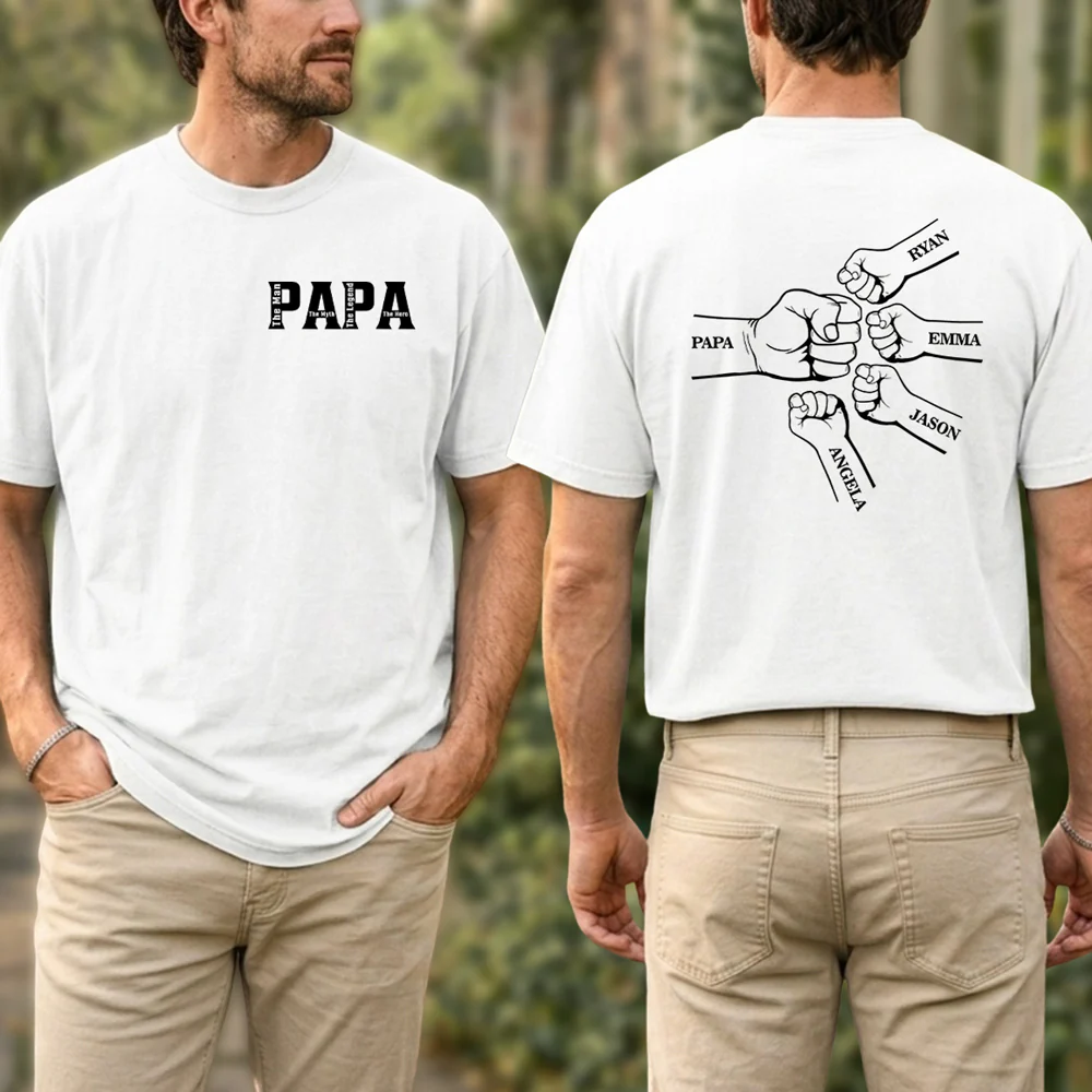 Pencil Sketch Dad Grandpa The Legend - Personalized Custom Shirt - Image 4