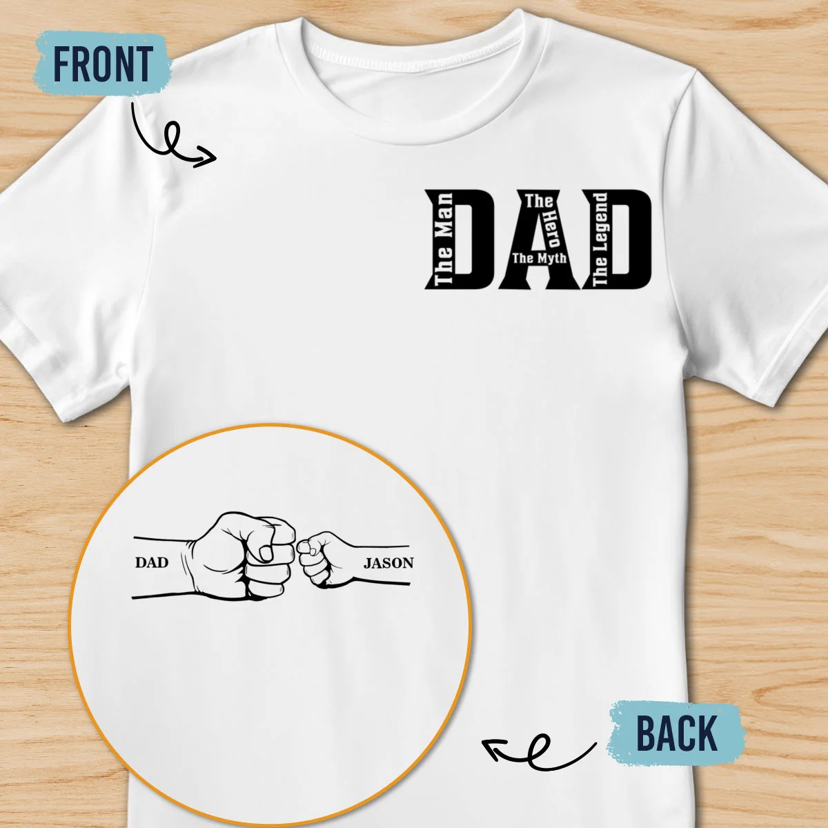 Pencil Sketch Dad Grandpa The Legend - Personalized Custom Shirt - Image 6