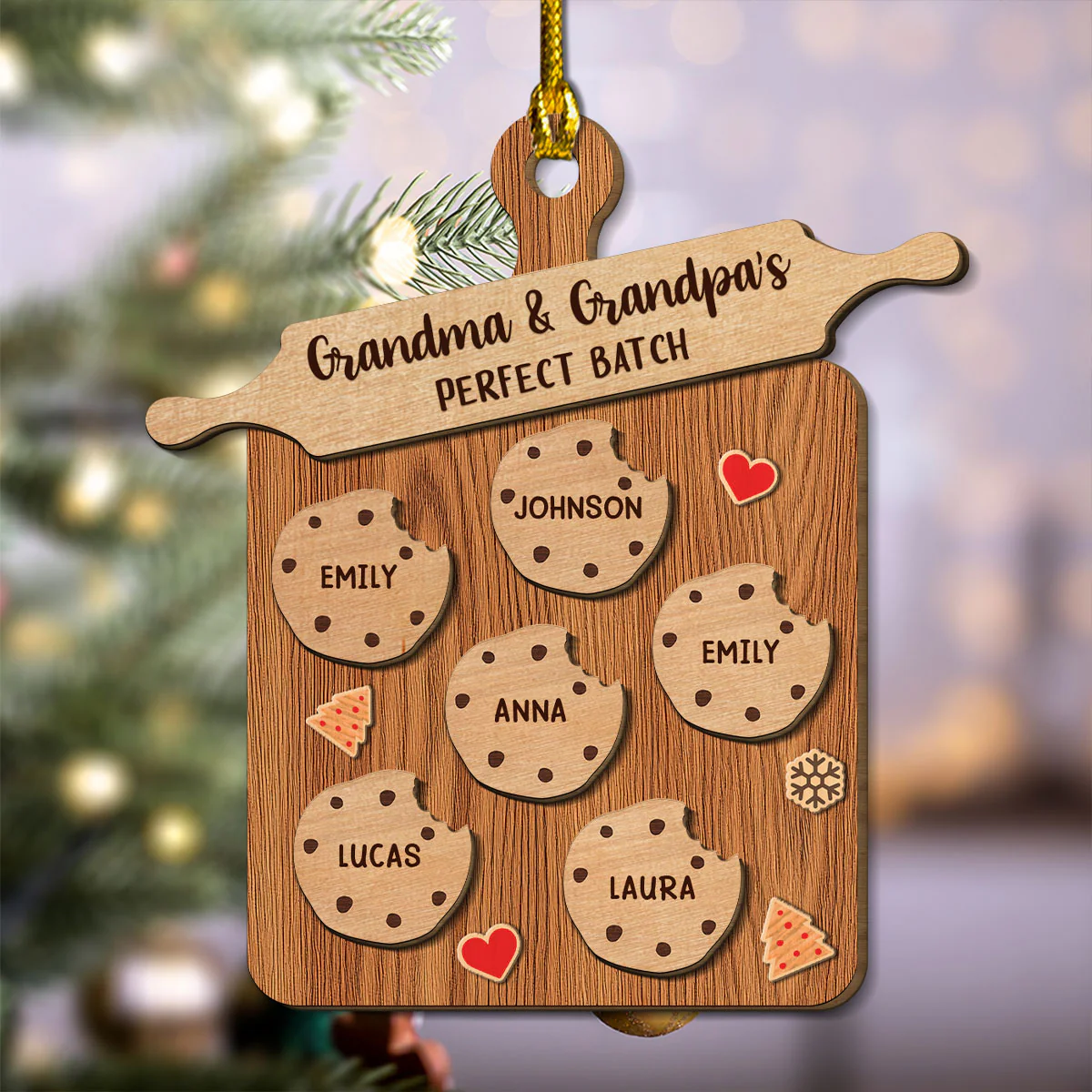 Perfect Batch Parents - Personalized Custom Freeshape 2-Layered Wood Ornament - Image 4