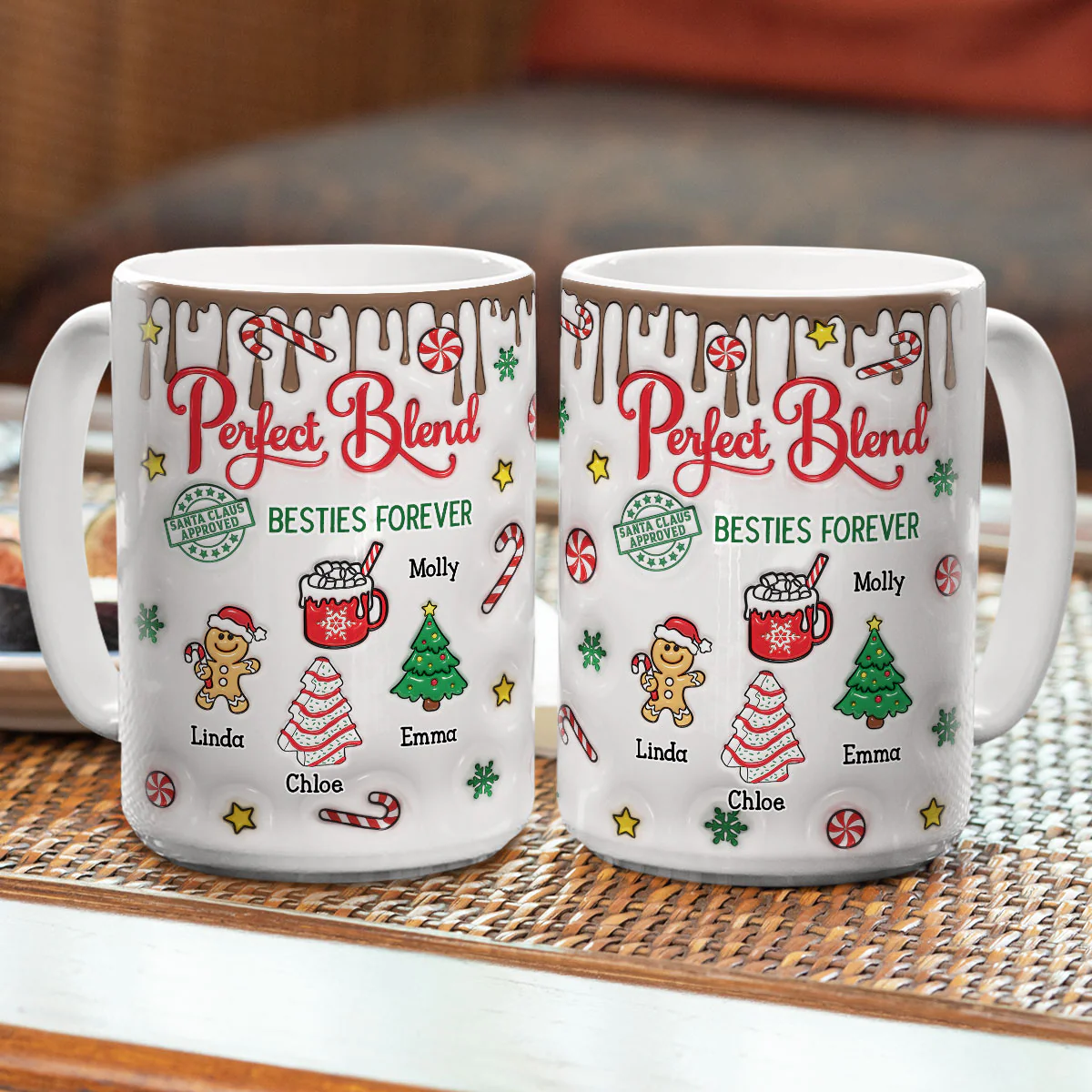 Perfect Blend - Personalized Custom 3D Inflated Effect Coffee Mug - Image 2