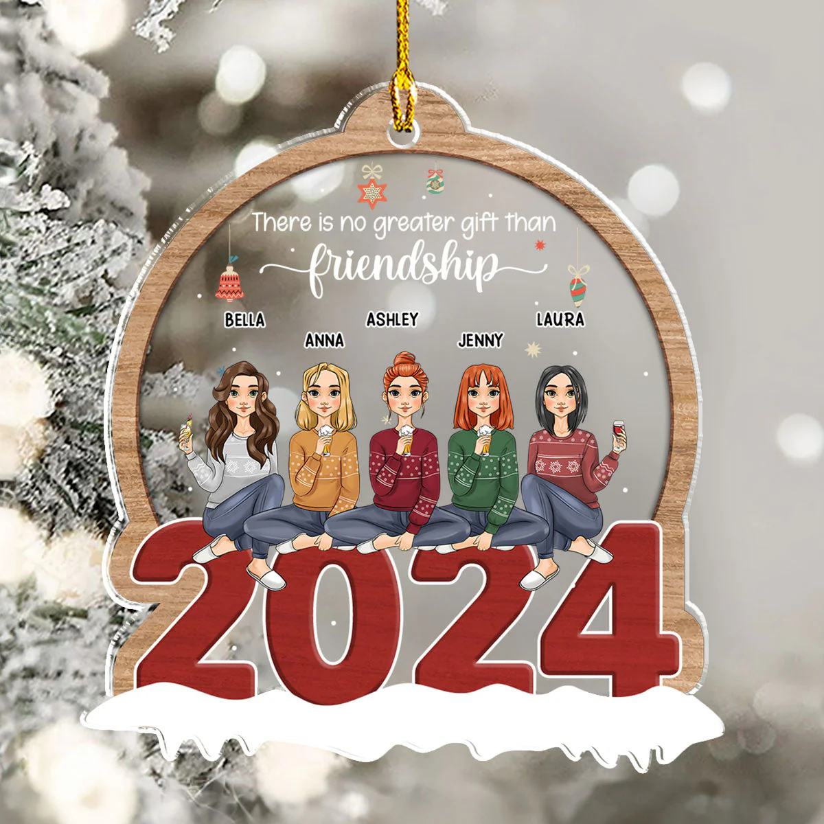Perfect Friendship - Personalized Custom Acrylic Ornament - Image 4