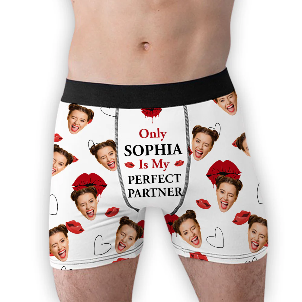 Perfect Partner - Personalized Photo Men's Boxer Briefs - Image 3