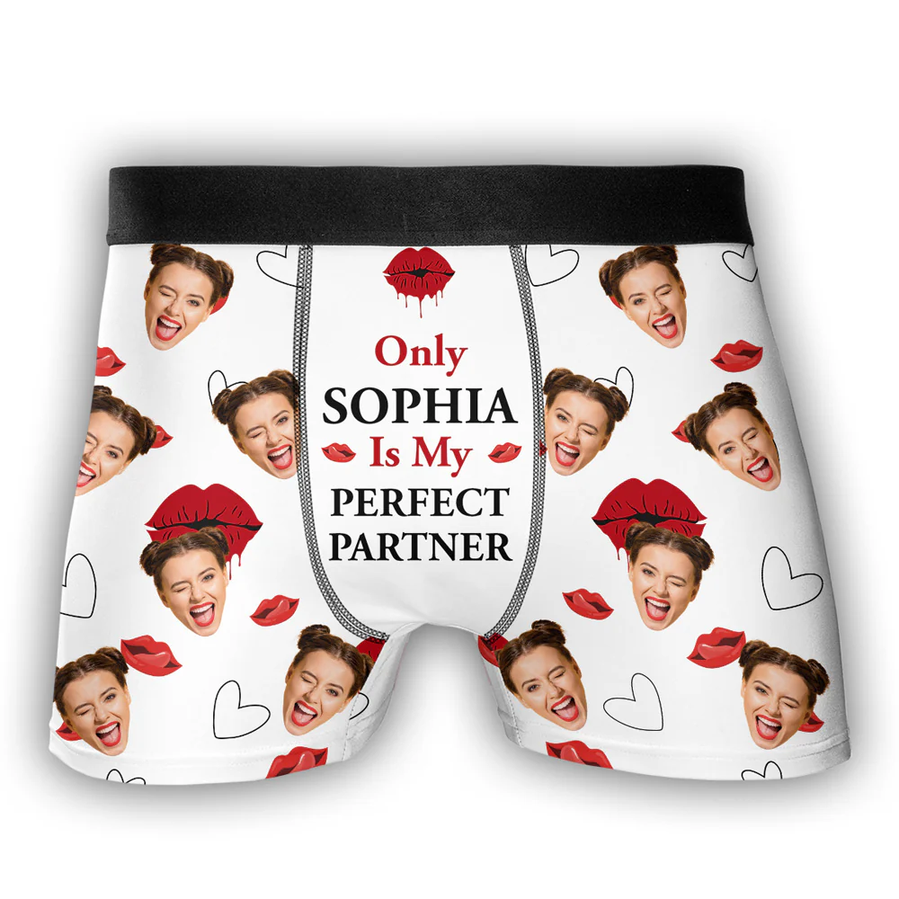 Perfect Partner - Personalized Photo Men's Boxer Briefs - Image 4