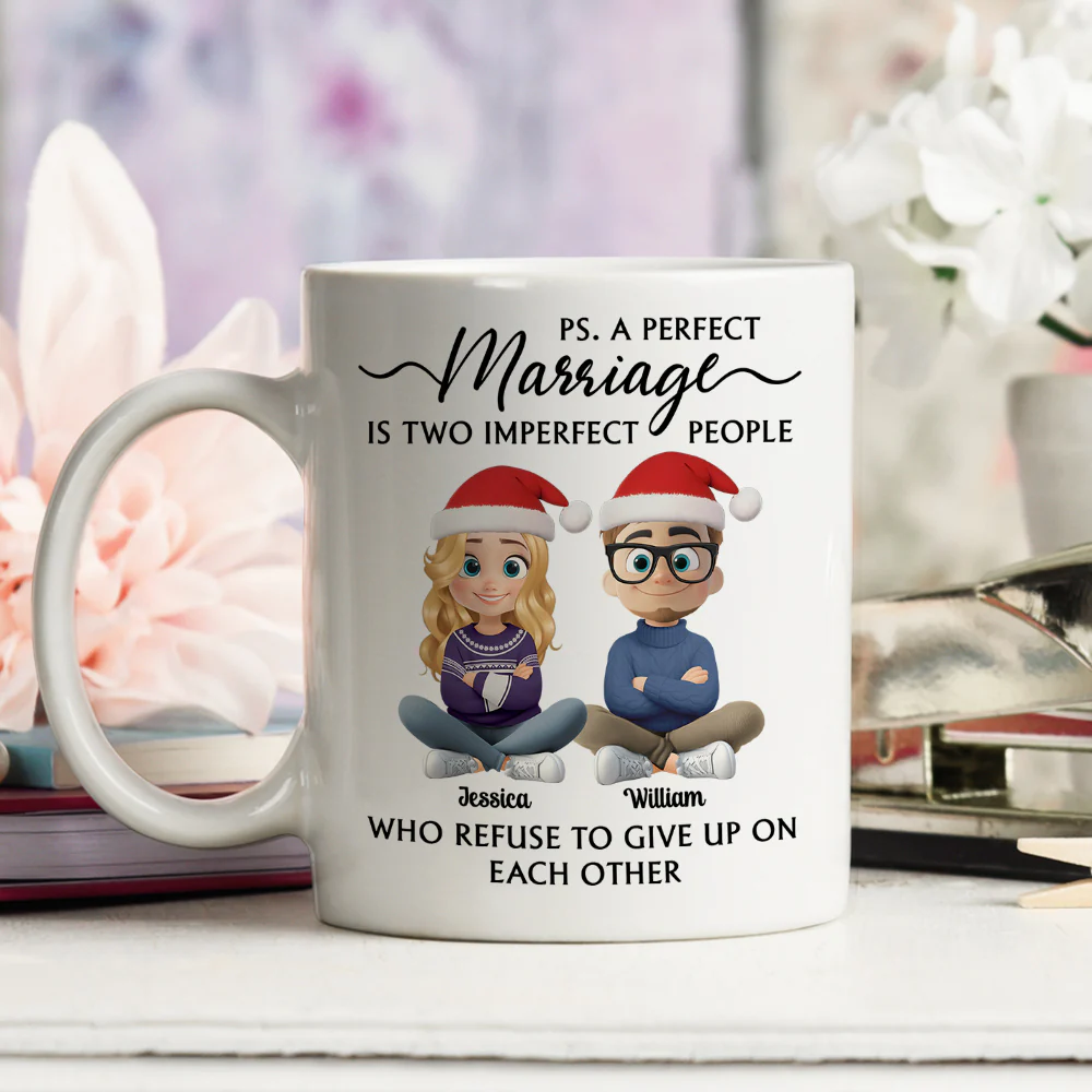 Perfectly Imperfect Love - Personalized Custom Coffee Mug - Image 3