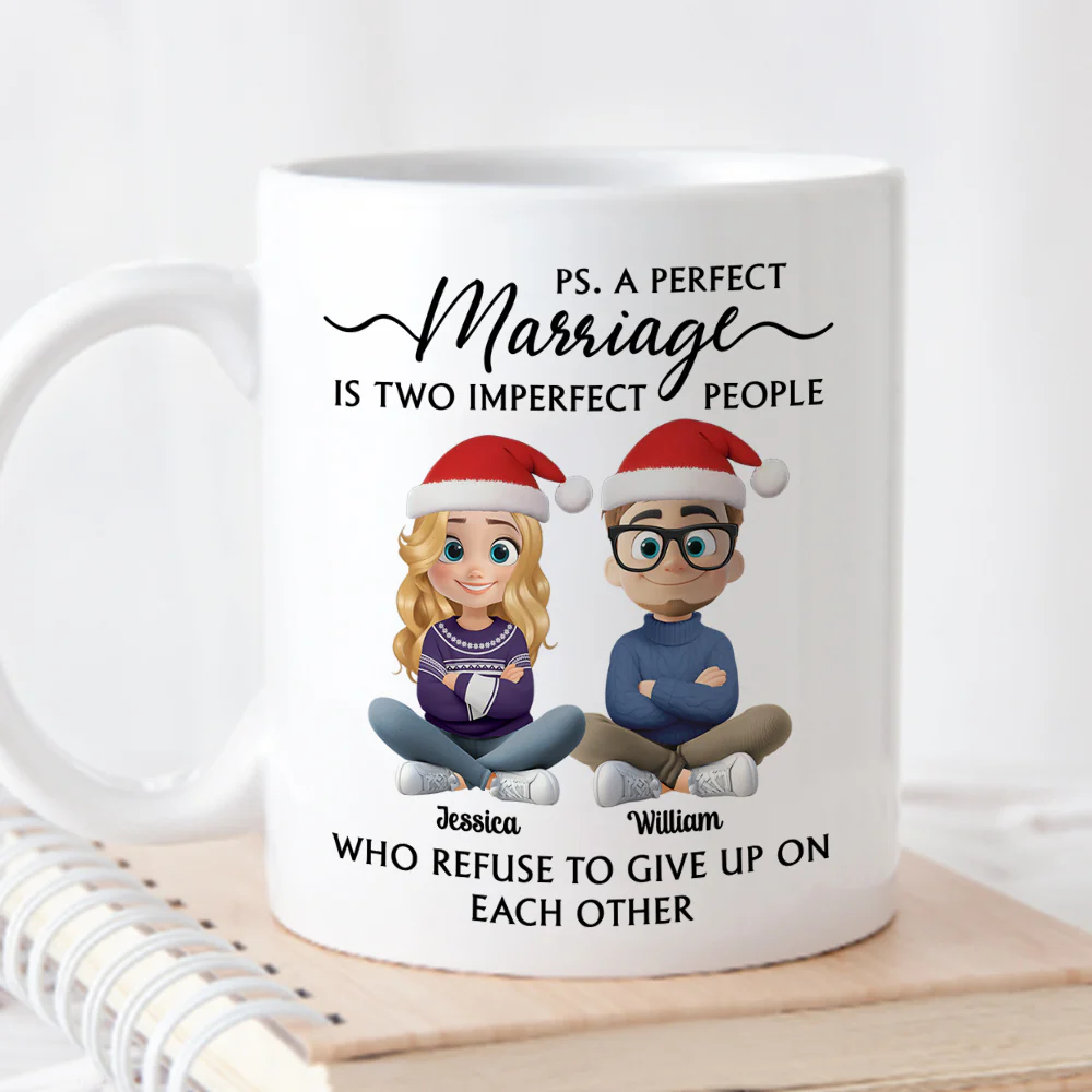 Perfectly Imperfect Love - Personalized Custom Coffee Mug - Image 4