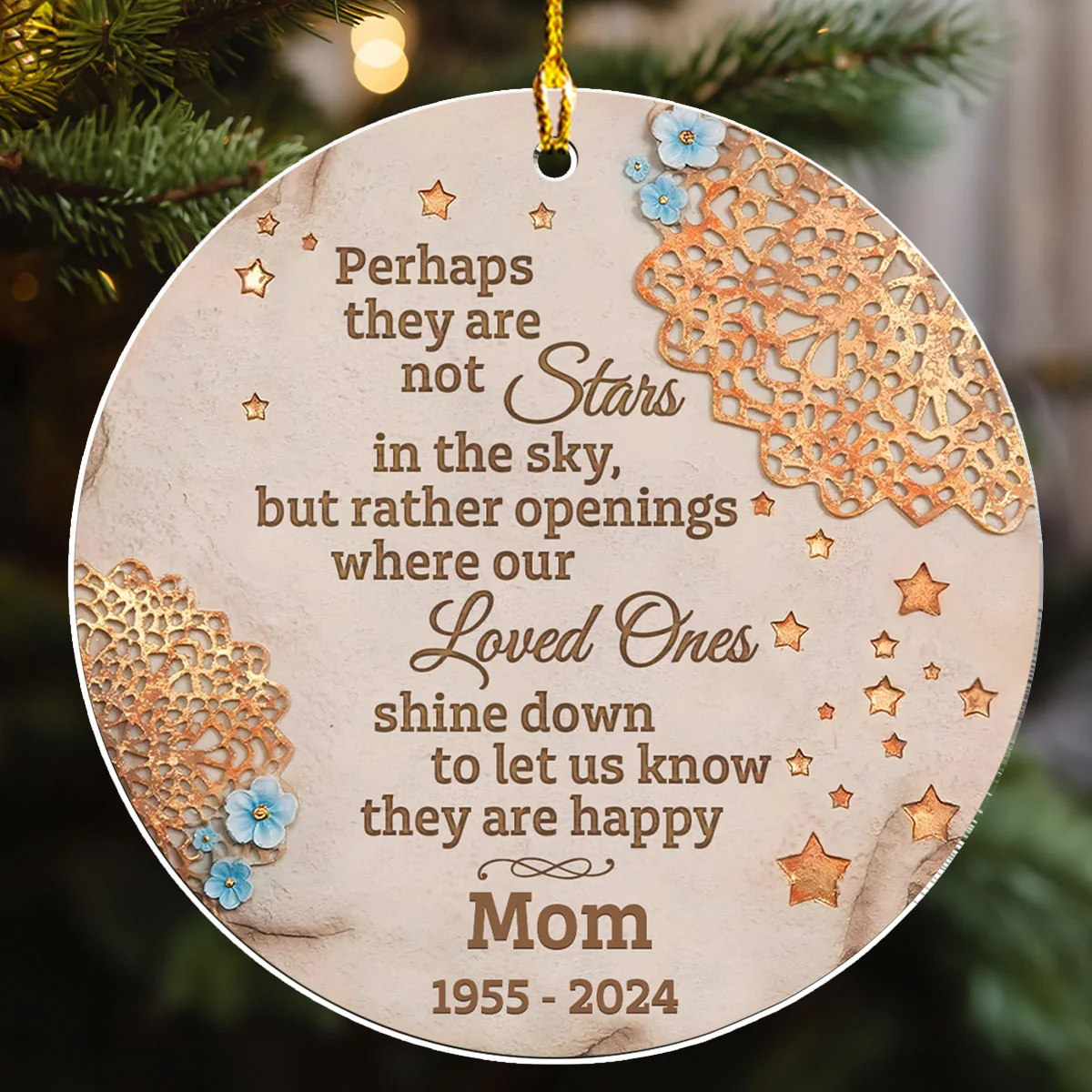 Perhaps They Are Not Stars In The Sky - Personalized Custom Acrylic Ornament - Image 3