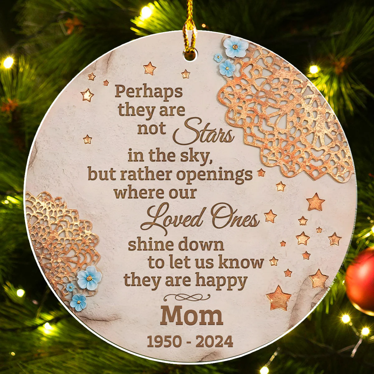 Perhaps They Are Not Stars In The Sky - Personalized Custom Acrylic Ornament - Image 4