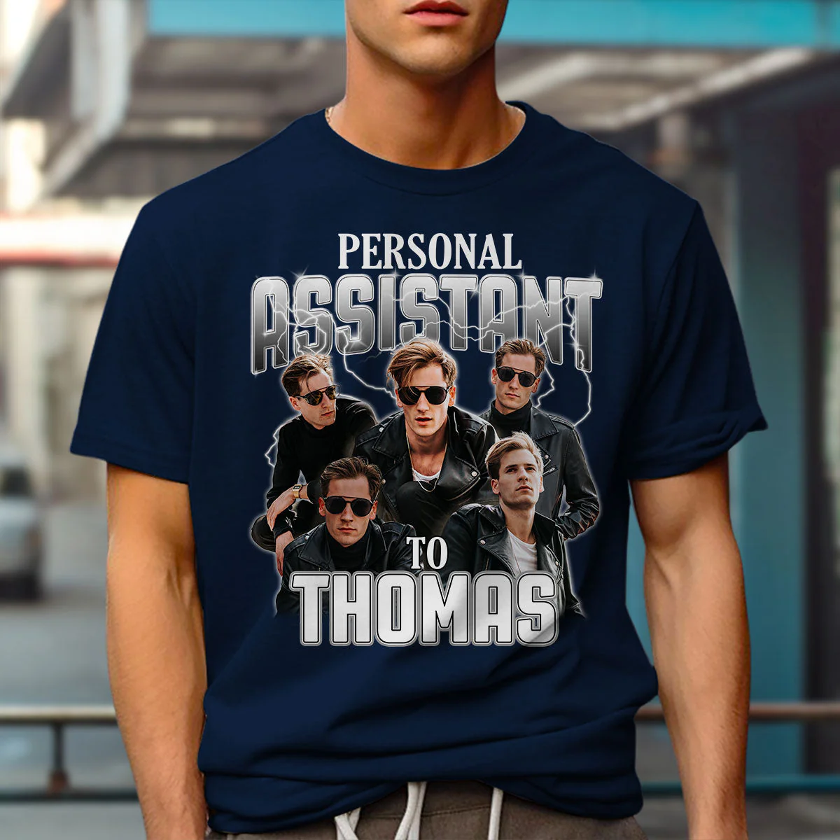 Personal Assistant Custom Photo Vintage - Personalized Custom Unisex T-shirt - Image 3