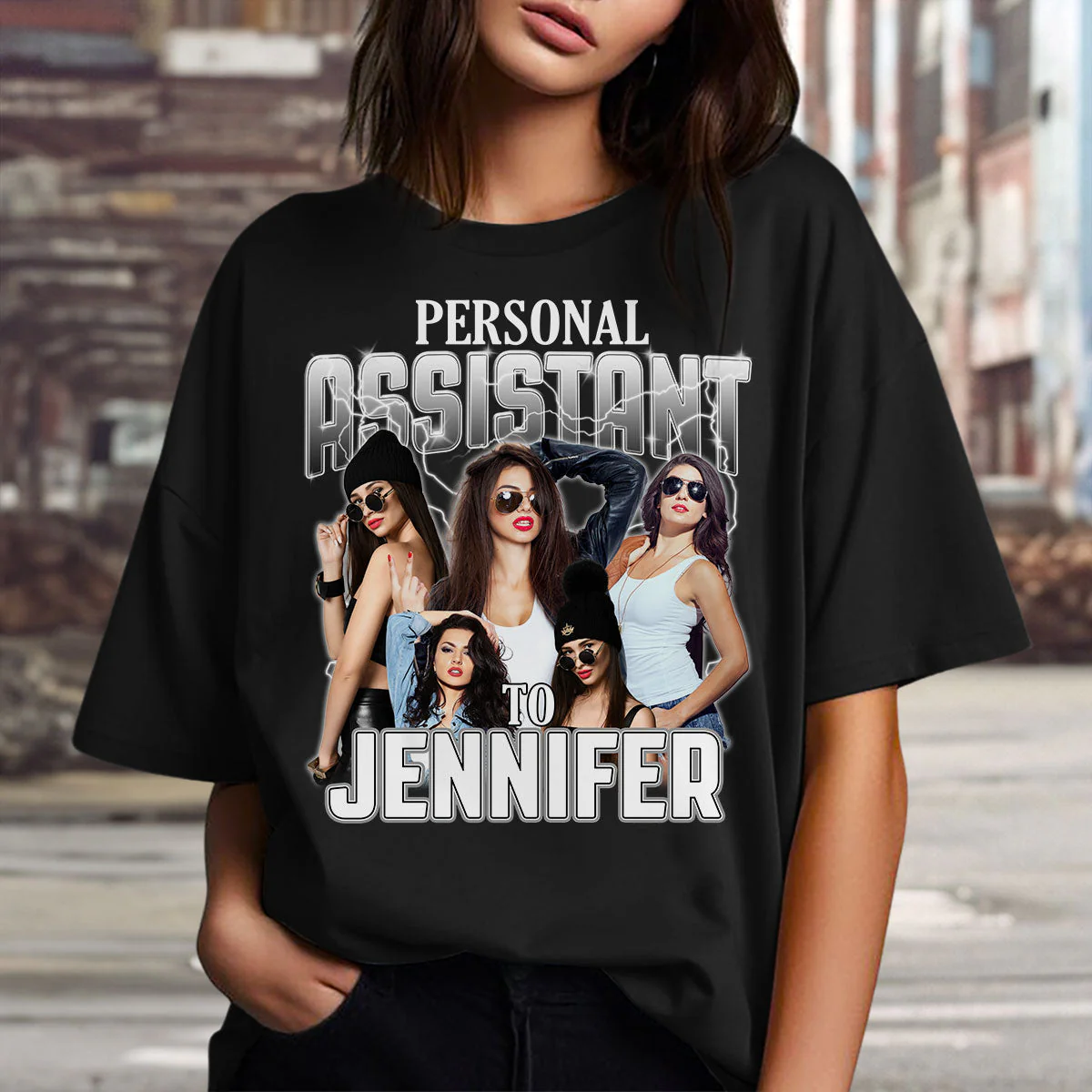 Personal Assistant Custom Photo Vintage - Personalized Custom Unisex T-shirt - Image 4